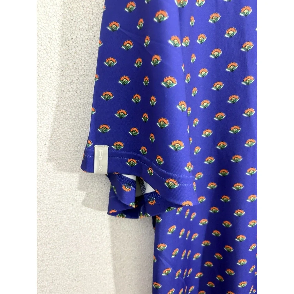 RLX Ralph Lauren Performance Golf Polo Shirt Royal Blue Multi Mens XL NWT $98